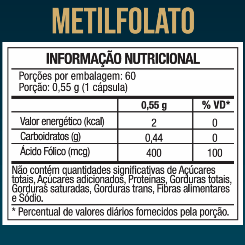 L - Metilfolato, Metilfolato de Calcio 60 Cápsulas - NutriOne E - commerce