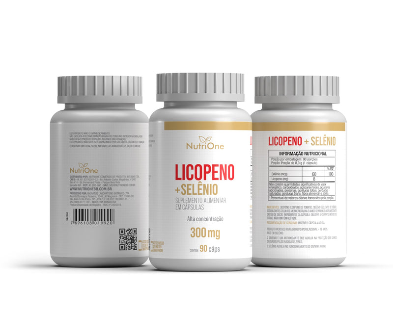 Licopeno 8mg + Selênio 90 Cápsulas - NutriOne E - commerce