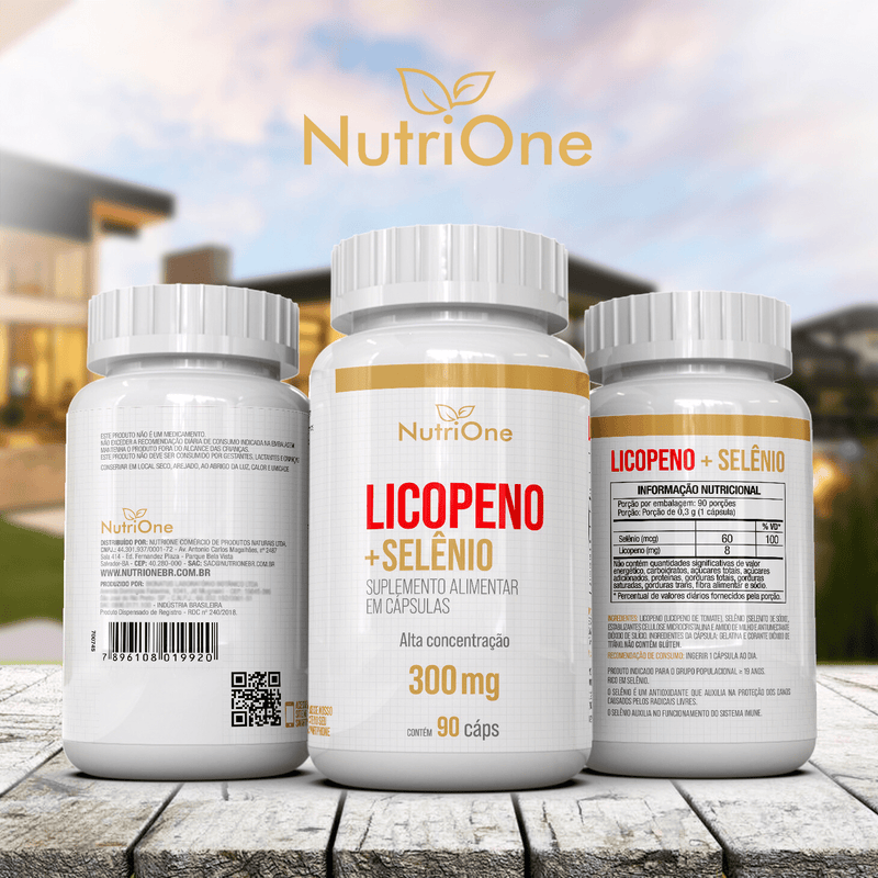 Licopeno 8mg + Selênio 90 Cápsulas - NutriOne E - commerce