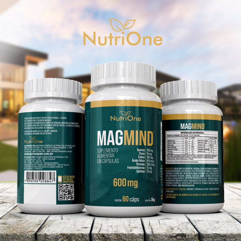 Magmind® Fórmula Memória Concentração Foco 600mg - NutriOne E - commerce