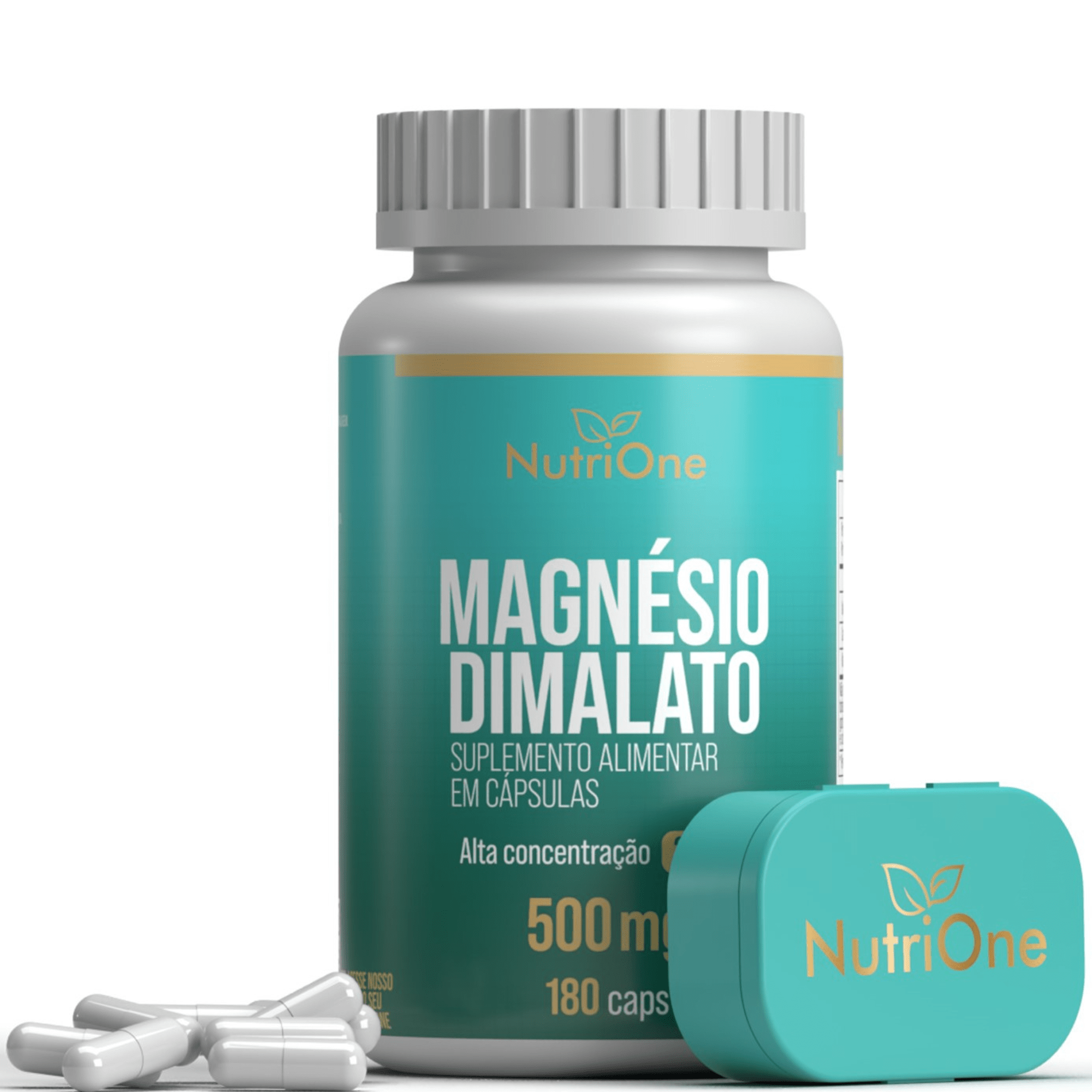 Magnésio Dimalato Puro Alta Concentração 180 Cápsulas