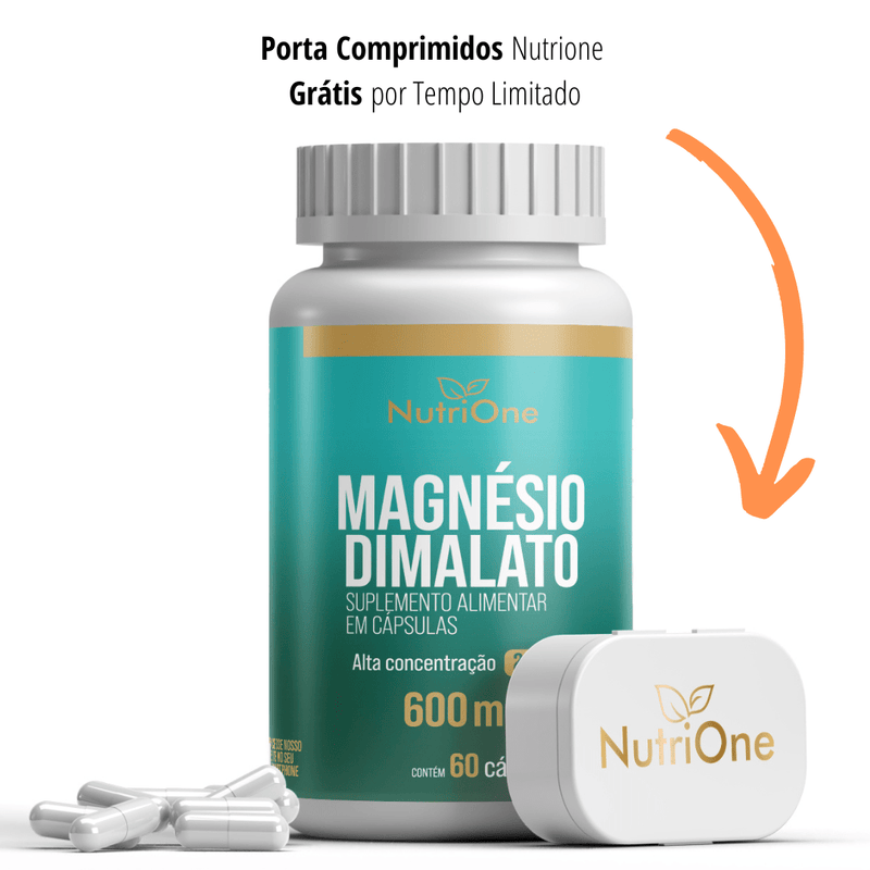 Magnésio Dimalato Puro Alta Concentração 60 Cápsulas - NutriOne E - commerce