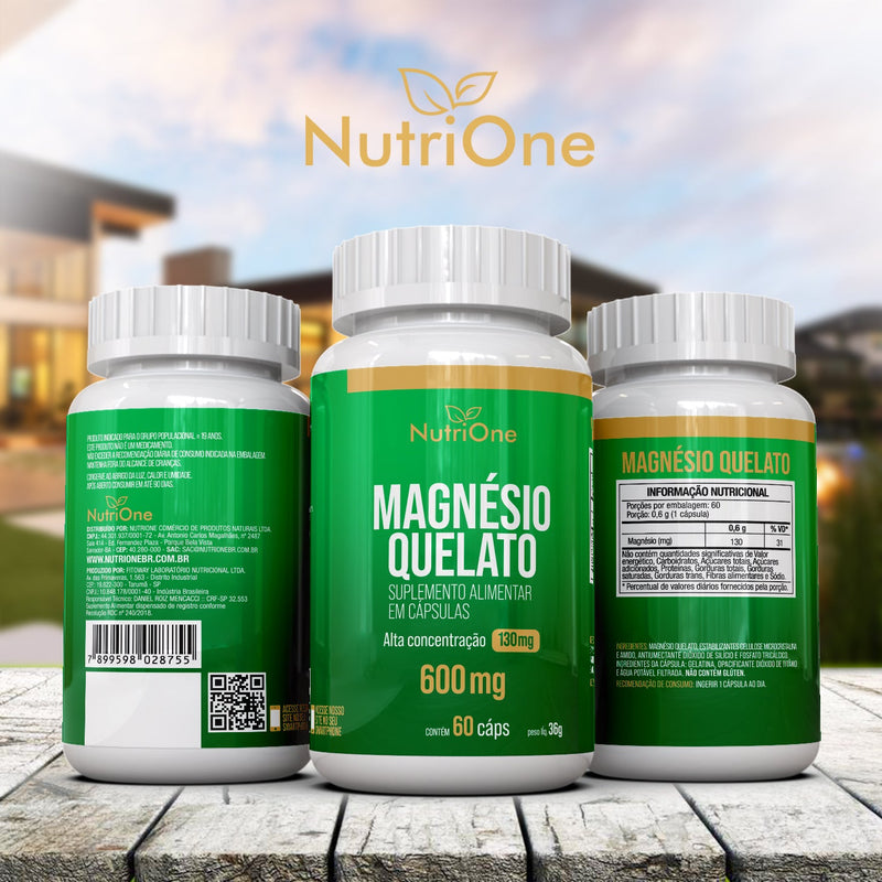 Magnésio Quelato (Bisglicinato) 60 Cápsulas - NutriOne E - commerce