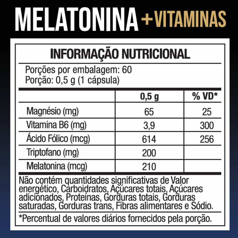 Melatonina 60 Cápsulas + Triptofano, Magnésio, Metilfolato e Vitamina B6 - Nutrione - NutriOne E - commerce