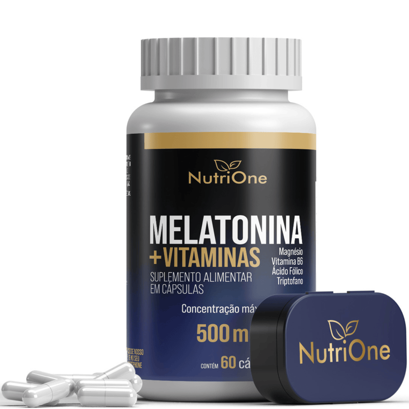 Melatonina 60 Cápsulas + Triptofano, Magnésio, Metilfolato e Vitamina B6 - Nutrione - NutriOne E - commerce