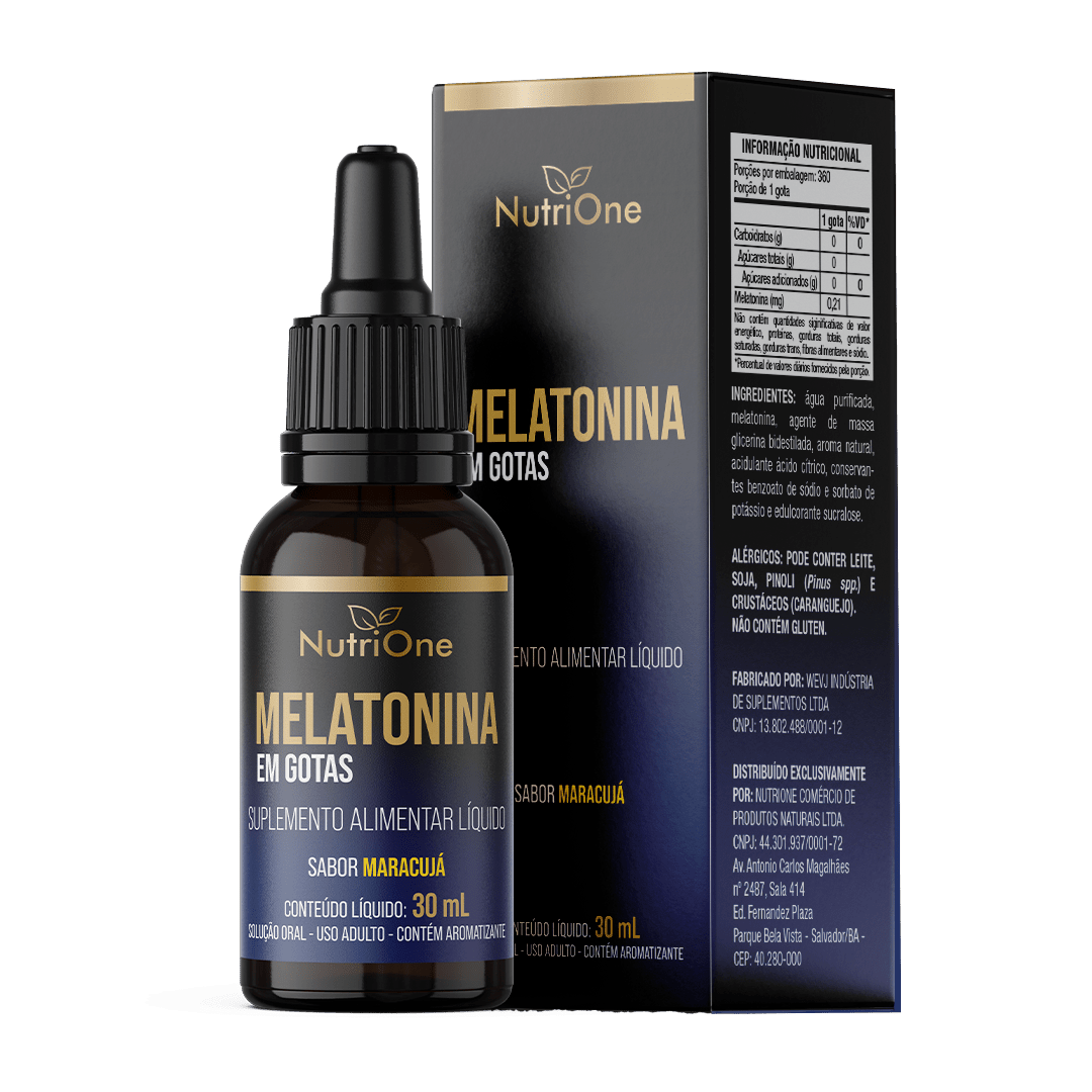 Melatonina Pura em Gotas 30ml Sabor Maracujá