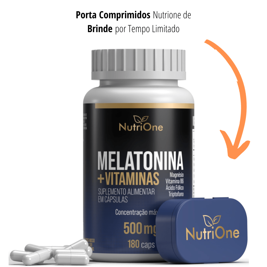 Melatonina + Triptofano, Magnésio, Metilfolato e Vitamina B6 180 Cápsulas - NutriOne E - commerce