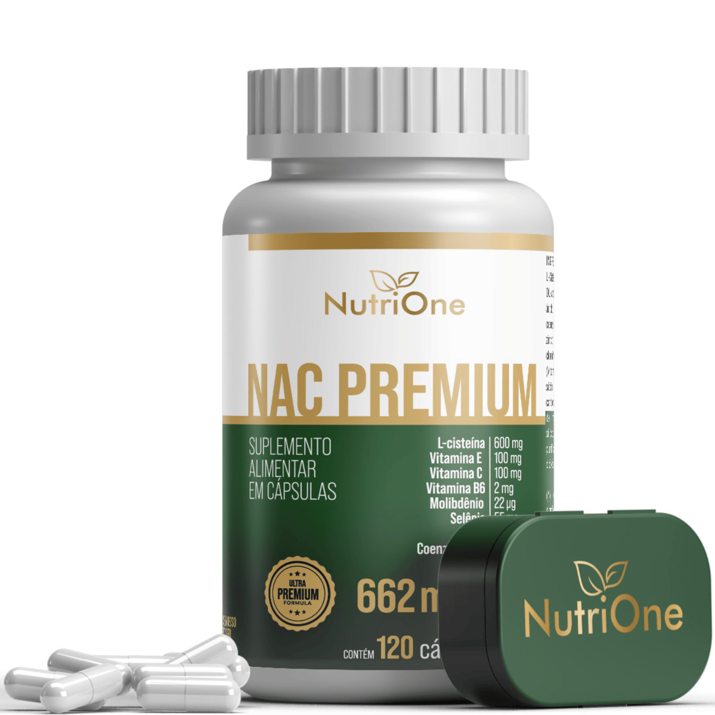 NAC Fórmula Premium 8 Ativos Concentrados 120 Cápsulas - NutriOne E - commerce