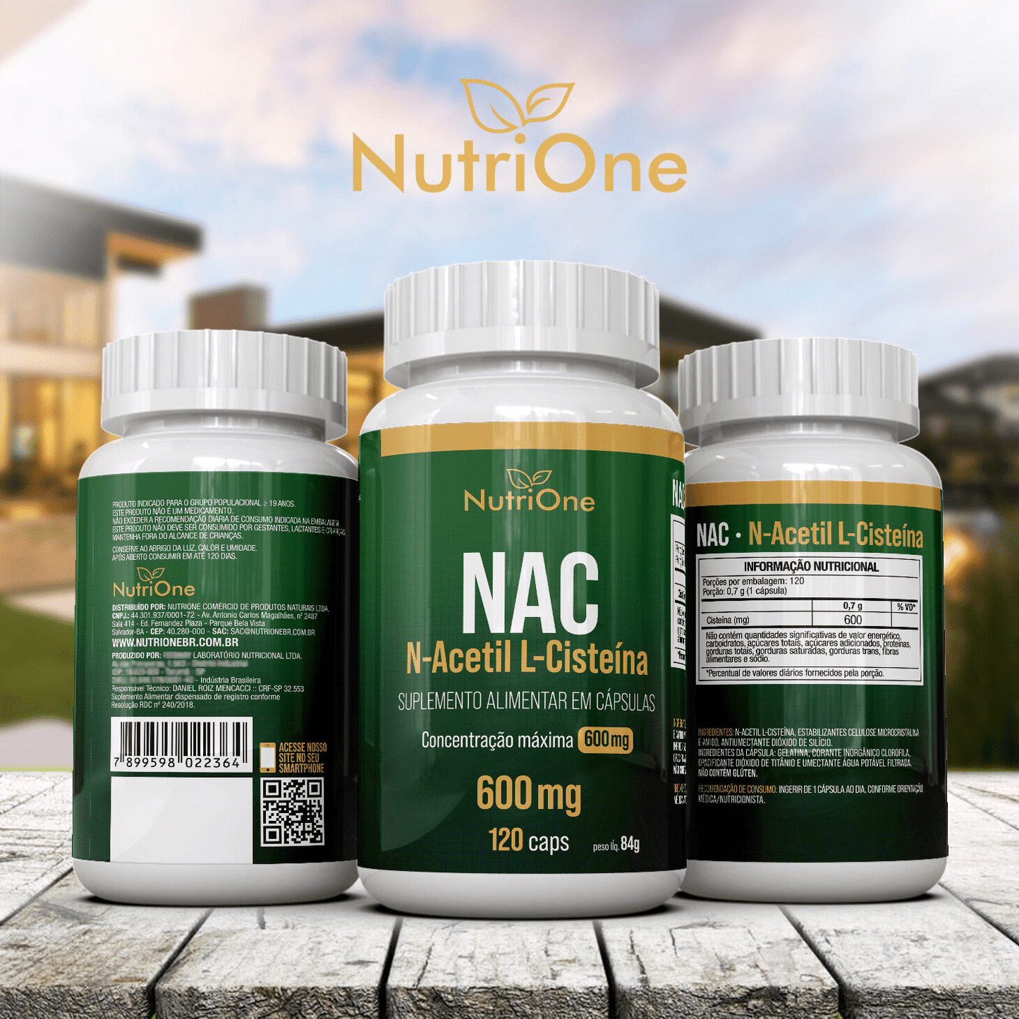 NAC N - Acetil L - Cisteína 600mg 120 Cápsulas - Nutrione