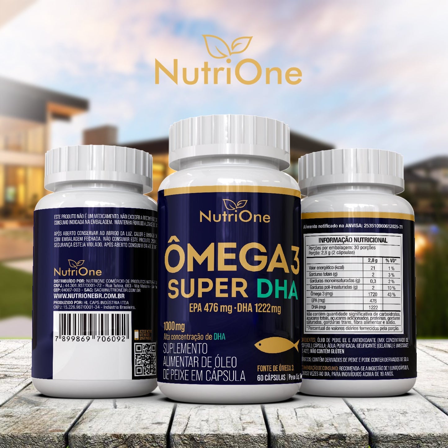 Ômega 3 Super DHA 1698mg 60 Softgels - Nutrione - Nutrione