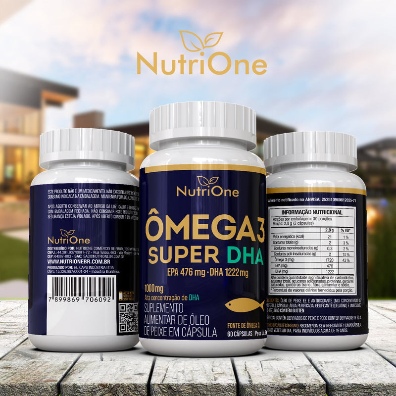 Ômega 3 Super DHA 1698mg 60 Softgels - Nutrione - Nutrione
