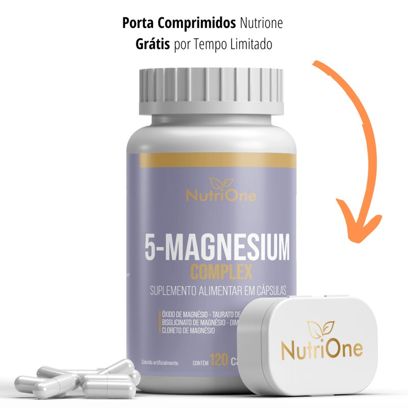 Penta Magnésio (Bisglicinato, Dimalato, Taurato, Cloreto e Óxido) 120 Cápsulas - NutriOne E - commerce