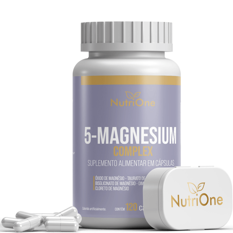 Penta Magnésio (Bisglicinato, Dimalato, Taurato, Cloreto e Óxido) 120 Cápsulas - NutriOne E - commerce