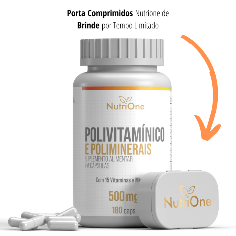 Polivitamínico Premium 15 Nutrientes Essenciais 180 Cápsulas - NutriOne E - commerce