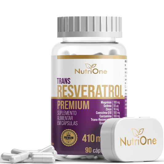 Resveratrol Trans Fórmula Premium 10 Ativos Concentrados 90 Cápsulas - NutriOne E - commerce