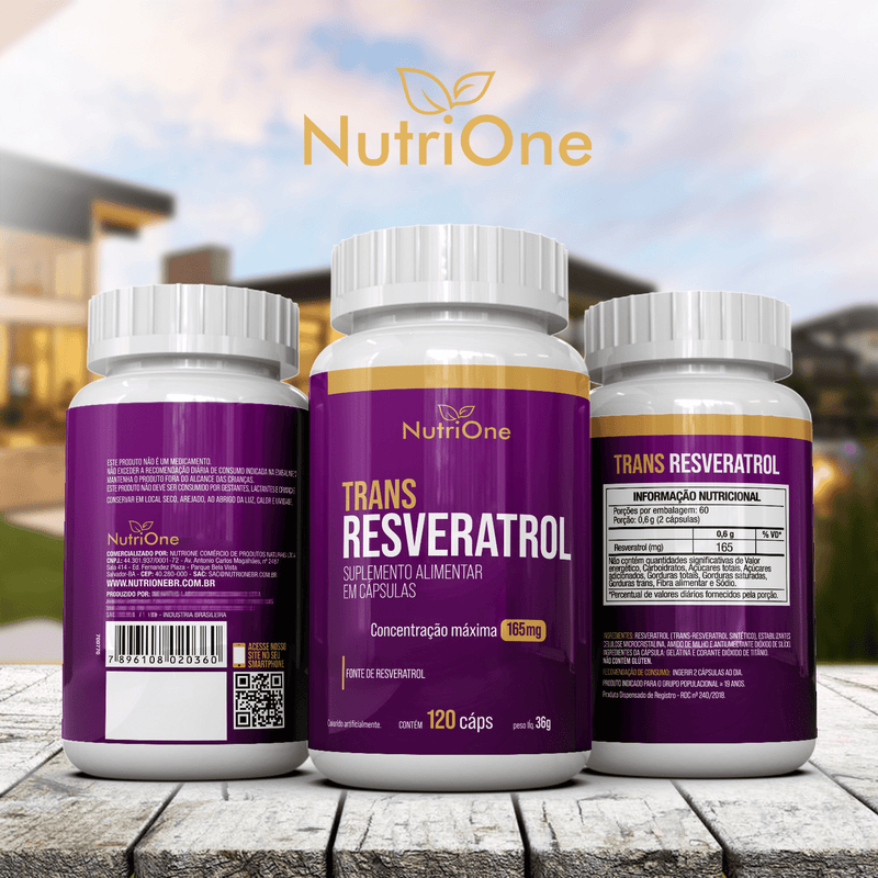 Trans - Resveratrol Concentrado 500mg 120 Cápsulas - NutriOne E - commerce