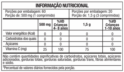 Vitamina C Infantil Minha Laranjinha - Ácido Ascórbico Kids 60 Comprimidos Sabor Laranja - Nutrione