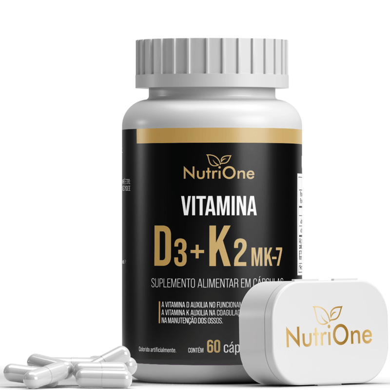 Vitamina D3 + K2 Mk7 Alta Concentração 60 Cápsulas - NutriOne E - commerce