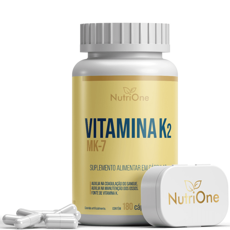 Vitamina K2 Mk7 Menaquinona 180 Cápsulas - NutriOne E - commerce